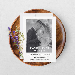 Convites Casamento Foto Moderno Save The Date