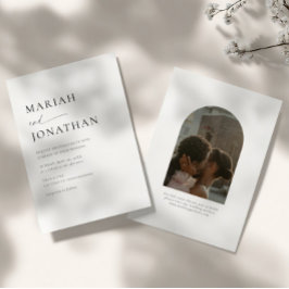 Convites Casamento Foto RSVP Minimalista Moderno Elegante