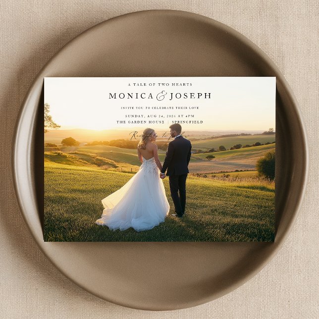 Convites Casamento Fotográfico 2 Moderno (Criador carregado)