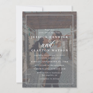 Convites Casamento Fotográfico 2 Sobreposição de Efeito Vel