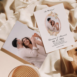 Convites Casamento Fotográfico Bohemian Circle Boarder 2