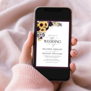 Convites Casamento Fotográfico com Cores de Cobra de Girass