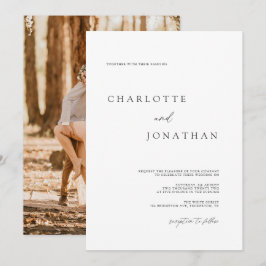 Convites Casamento Fotográfico com Elegante Clássico