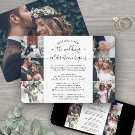 Convites Casamento Fotográfico com Recepção de Aniversário 