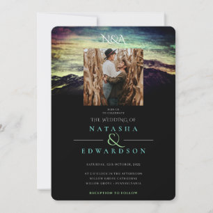 Convites Casamento Fotográfico da paisagem das Montanhas ma