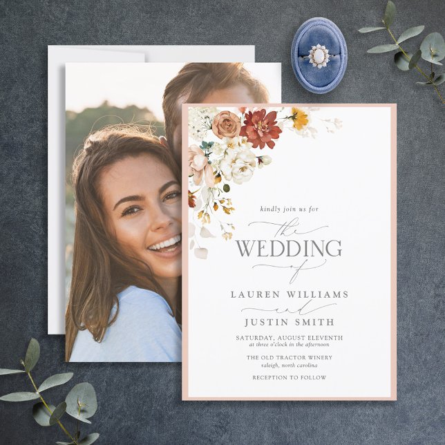 Convites Casamento Fotográfico de Caligrafia Terrestre Quen (Criador carregado)