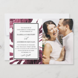 Convites Casamento Fotográfico de Chic Burgundy