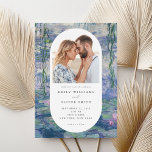 Convites Casamento Fotográfico de Claude Monet Water Lily<br><div class="desc">Convite de casamento moderno e elegante,  com a pintura de Claude Monet Water Lily e sua foto.</div>