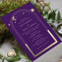 Casamento Fotográfico de estrelas Douradas Roxo Ro
