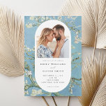 Convites Casamento Fotográfico de Vincent Van Gogh Almond B<br><div class="desc">Convite de casamento moderno e elegante,  com a pintura de Vincent Van Gogh Almond Blossom e sua foto.</div>