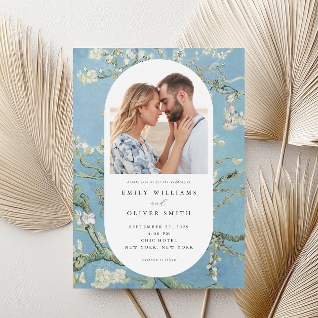 Convites Casamento Fotográfico de Vincent Van Gogh Almond B (Criador carregado)