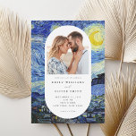 Convites Casamento Fotográfico de Vincent Van Gogh Starry N<br><div class="desc">Um convite de casamento moderno e elegante,  com a pintura de Vincent Van Gogh Starry Night e sua foto personalizada.</div>
