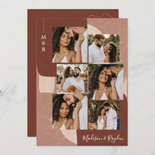 Convites Casamento Fotográfico do Abstrato 6 Elegante Moder