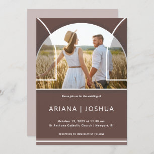 Convites Casamento Fotográfico do Chic Earthy Plum Arch