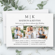 Casamento Fotográfico do Monograma 3 Minimalista M