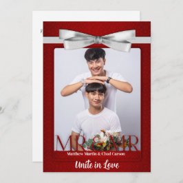 Convites Casamento Fotográfico do Sr. e do Sr. Red Damask