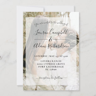 Convites Casamento fotográfico minimalista moderno
