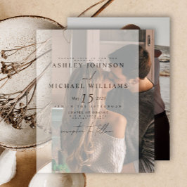 Convites Casamento Fotográfico Moderno 2 do Real Vellum Ove