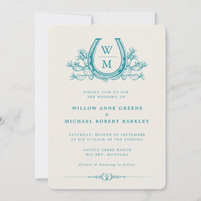 Convites Casamento Fotográfico no País Ocidental de Horsfer (Frente)