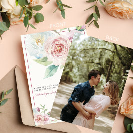 Convites Casamento Fotográfico Rosa Romântico Suave