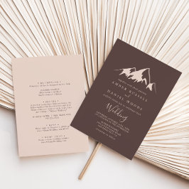 Convites Casamento Frente e Traseira do País das Montanhas