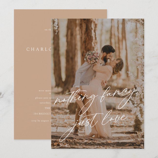 Convites Casamento Fuga com Foto de Amor Sem Frescuras (Frente/Verso)