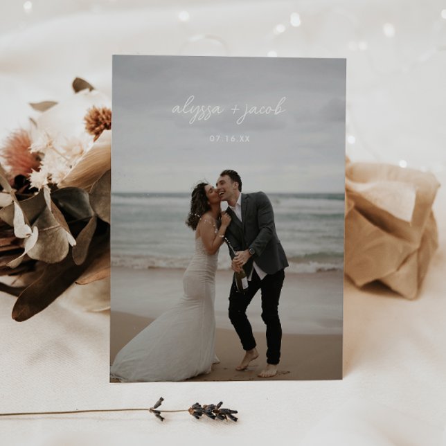 Convites Casamento Fuga com Foto de Roteiro Moderno Recepçã (Criador carregado)