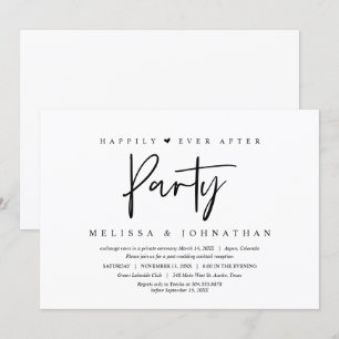 Convites Casamento Fuga, Festa Feliz para Sempre