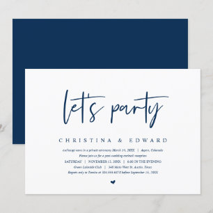 Convites Casamento Fuga, Minimalista Moderno, vamos festeja