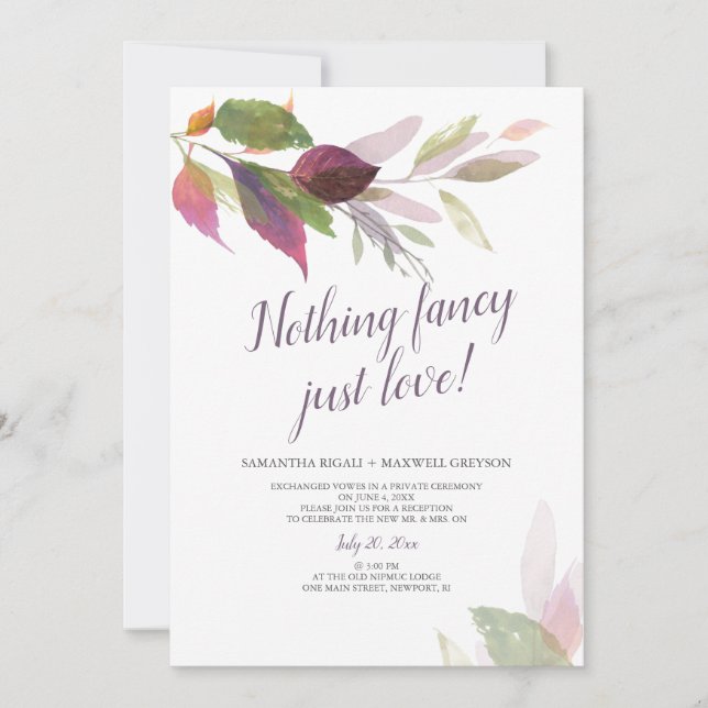 Convites Casamento Fuga Nada Chique Só Amor (Frente)