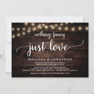 Convites Casamento Fuga, Nada de Luxo, Apenas Amor