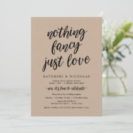 Convites Casamento Fuga, Nada de Luxo, Apenas Amor, Kraft