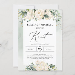 Convites Casamento fuga romântica com eucalipto e rosas bra