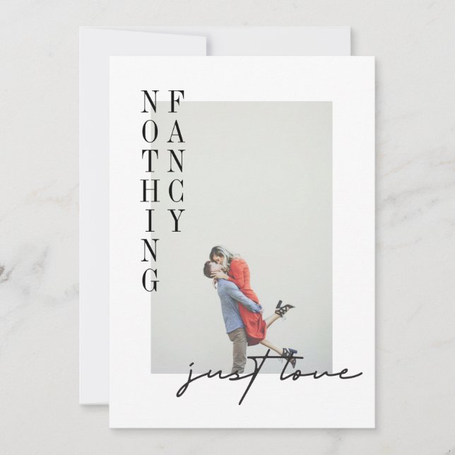 Convites Casamento Fuga Simples Minimalista Moderno (Frente)