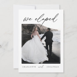 Convites Casamento Fuga Simples Minimalista Moderno com Fot