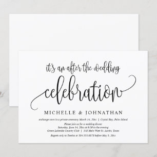 Convites Casamento Furtivo, Celebração Após o Casamento