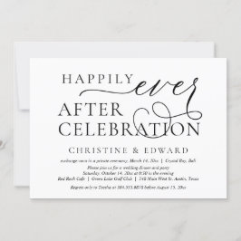 Convites Casamento Furtivo, Celebração Feliz para Sempre
