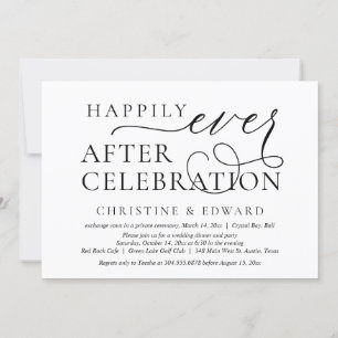 Convites Casamento Furtivo, Celebração Feliz para Sempre