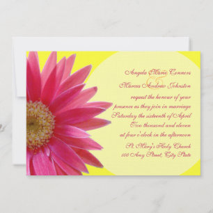 Convites Casamento Fuschia Daisy