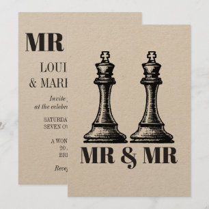 Convites Casamento Gay de Dois Reis