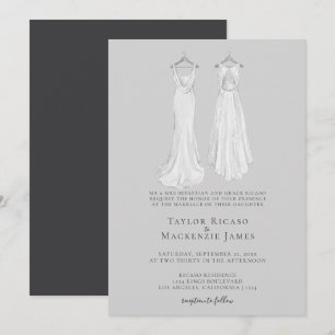 Convites Casamento Gay Elegante Duas Noivas com Vestidos