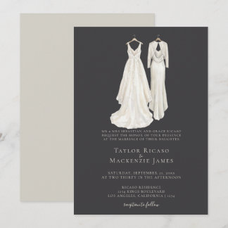 Convites Casamento Gay Elegante Duas Noivas com Vestidos