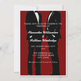 Convites Casamento Gay Masculino Moderno e Elegante