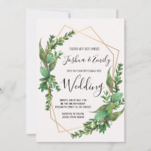 Casamento Geométrico Botânico Verde