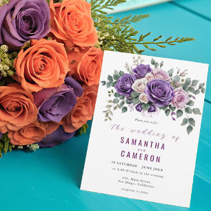 Convites Casamento Geométrico das Flores Botânicas Esmagada