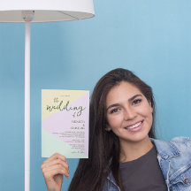 Casamento Geométrico de Pastel Mudado