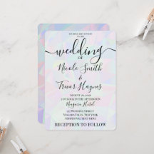 Casamento Geométrico Iridescente Personalizado