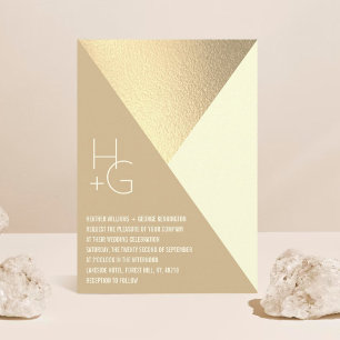 Convites Casamento Geométrico Moderno Minimalista