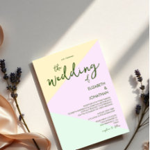 Casamento Geométrico Pastel Suave