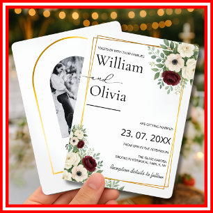 Convites Casamento Geométrico Russo Dourado do Verde Sage